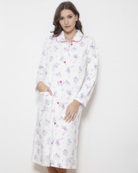 Quilted Cotton Button Through Robe